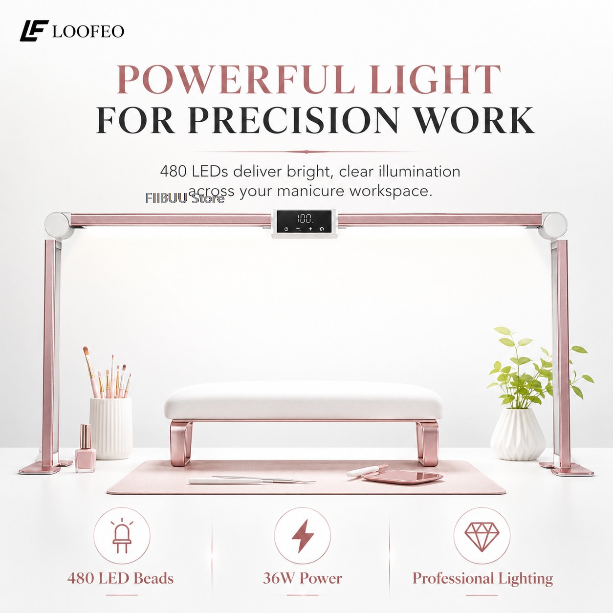 Professional LED Nail Desk Lam - Desk Setup Lamp 评论和价格
