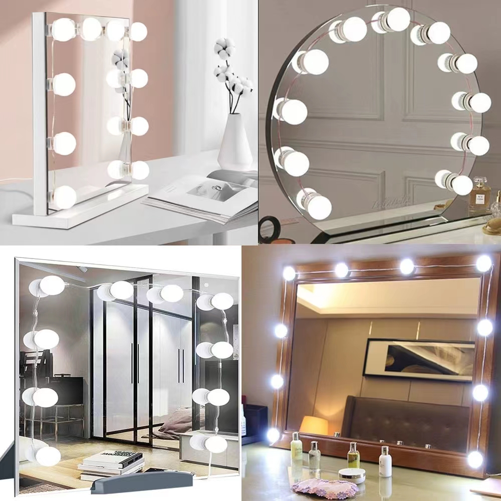 LED Light Paste Mirror Makeup  - Desk Setup Lamp 评论和价格