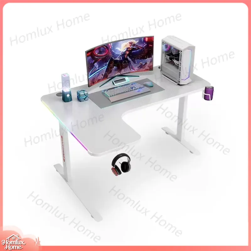 Large L-Shaped RGB LED Gaming  - Desk Setup L Shaped 评论和价格
